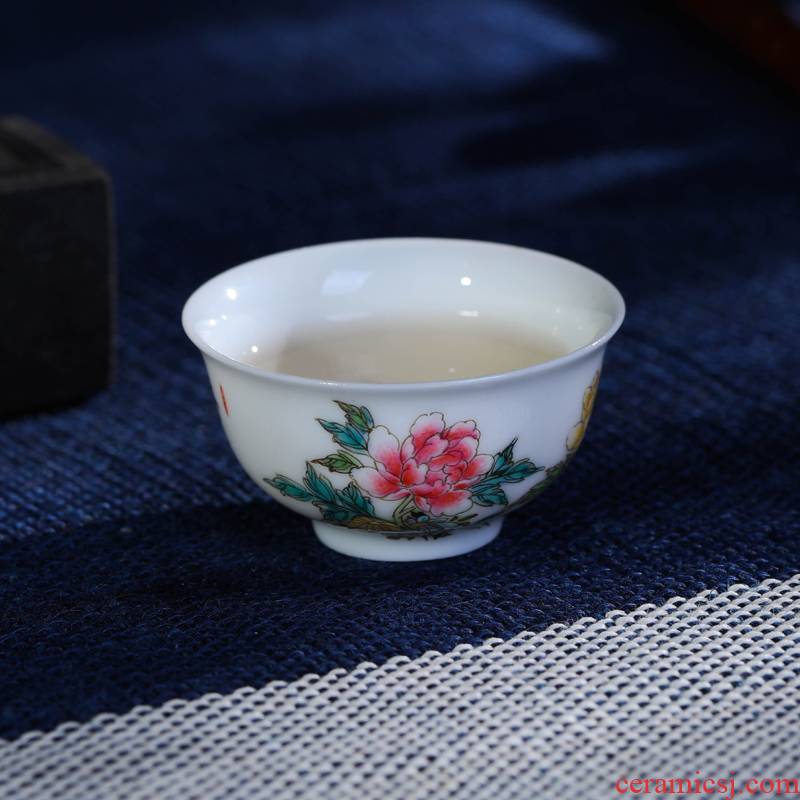 Offered home - cooked in jingdezhen porcelain sample tea cup teacups hand - made pastel masters cup bowl checking ceramic tea, tea light