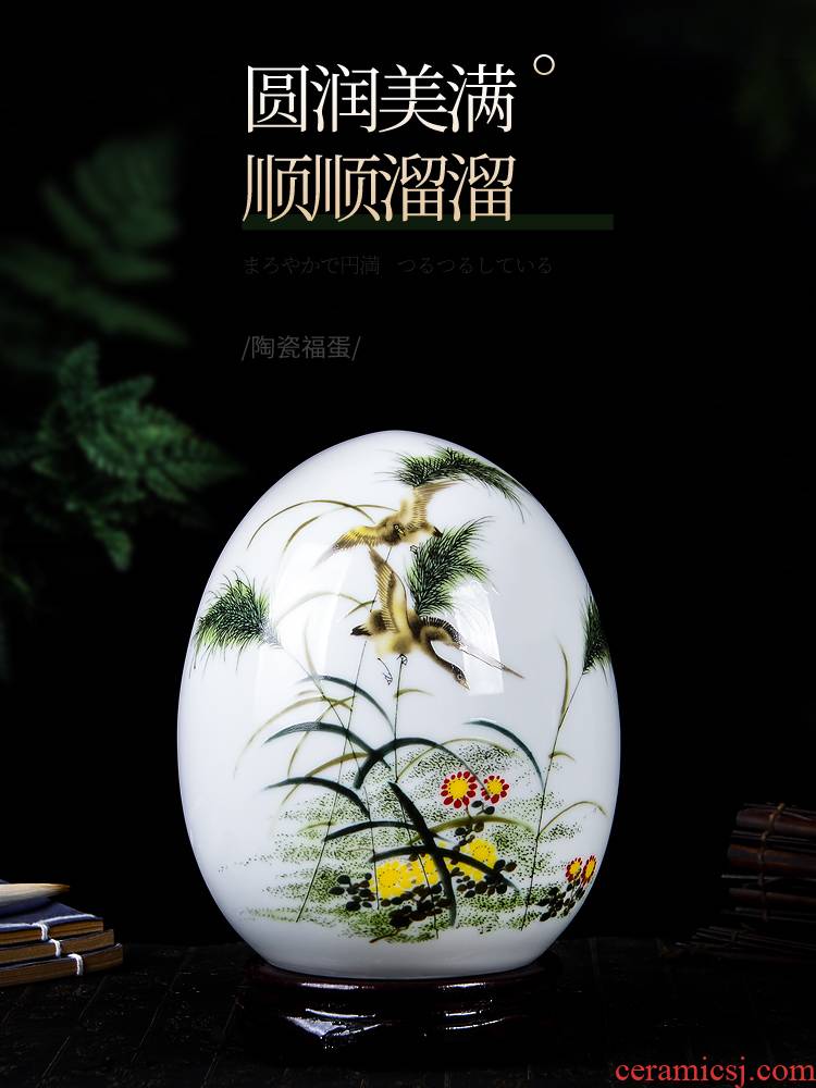 Jingdezhen ceramic vase dense eggs furnishing articles sitting room adornment small creative home furnishings TV ark, arts and crafts