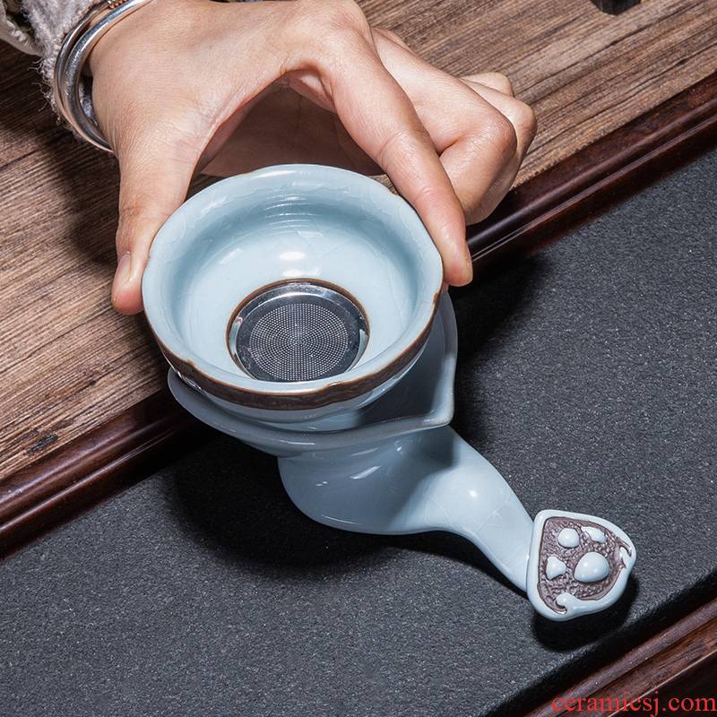 Your up the isolation slip through creative tea tea tea leaves filter filter ceramic kung fu tea set spare parts kit