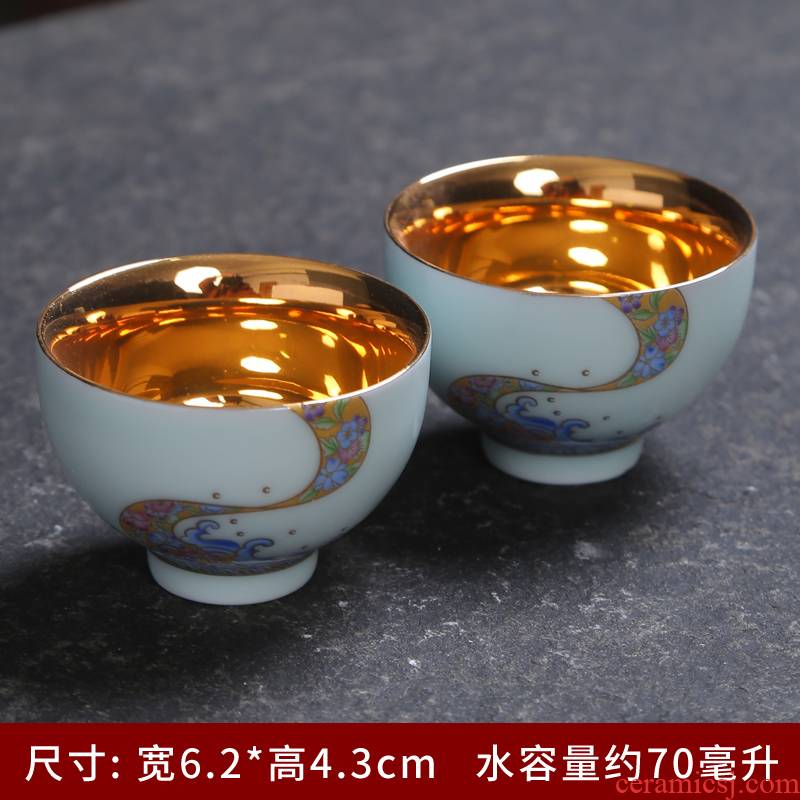 Jingdezhen blue and white cup sample tea cup celadon porcelain enamel masters cup big bowl kung fu tea tea bowl
