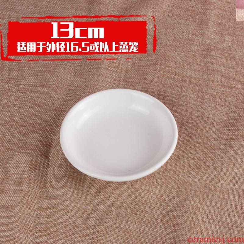 Steamer chicken feet dessert plate guangdong early tea saucer steam steamed pork ribs snack plate ceramic disc of small dishes