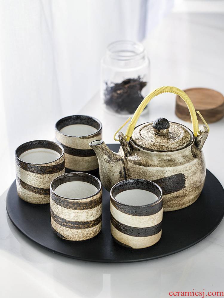 Porcelain color beauty creative ceramic teapot tea set girder teapot restoring ancient ways is cold cool tea kettle kettle