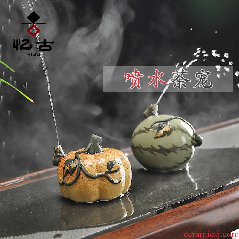 Have the ancient water blessing frogs pet violet arenaceous kung fu tea tea accessories table tea art furnishing articles furnishing articles can keep playing tea