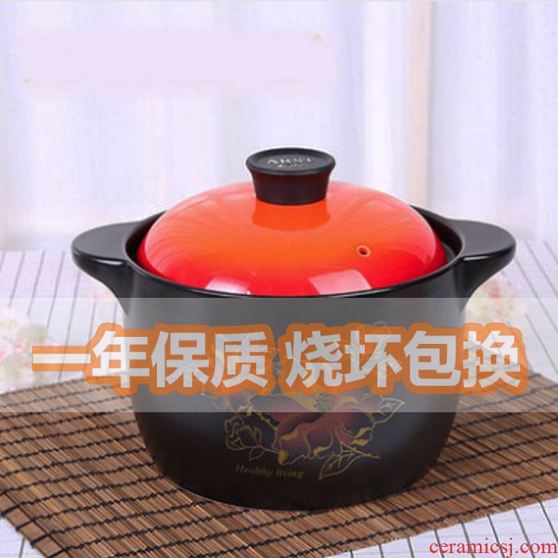 Ya cheng DE casserole stone bowl ceramic pot traditional household health pot stew soup cooked porridge soup rice flame to hold to high temperature