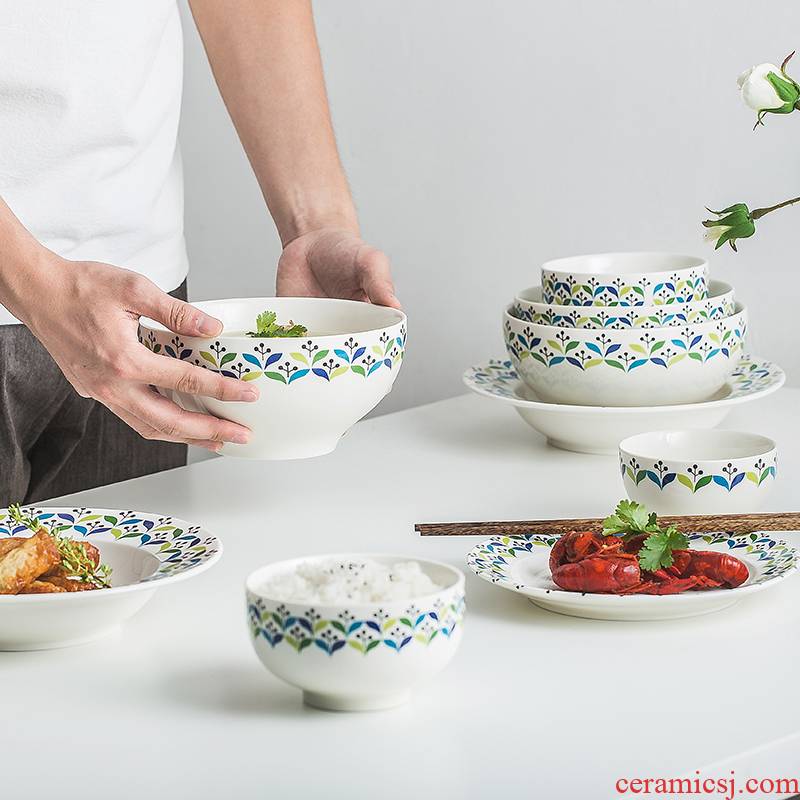 Nordic breakfast tray was dinner plate ceramic tableware creative dish plates pasta dish western - style shallow dish steak dish