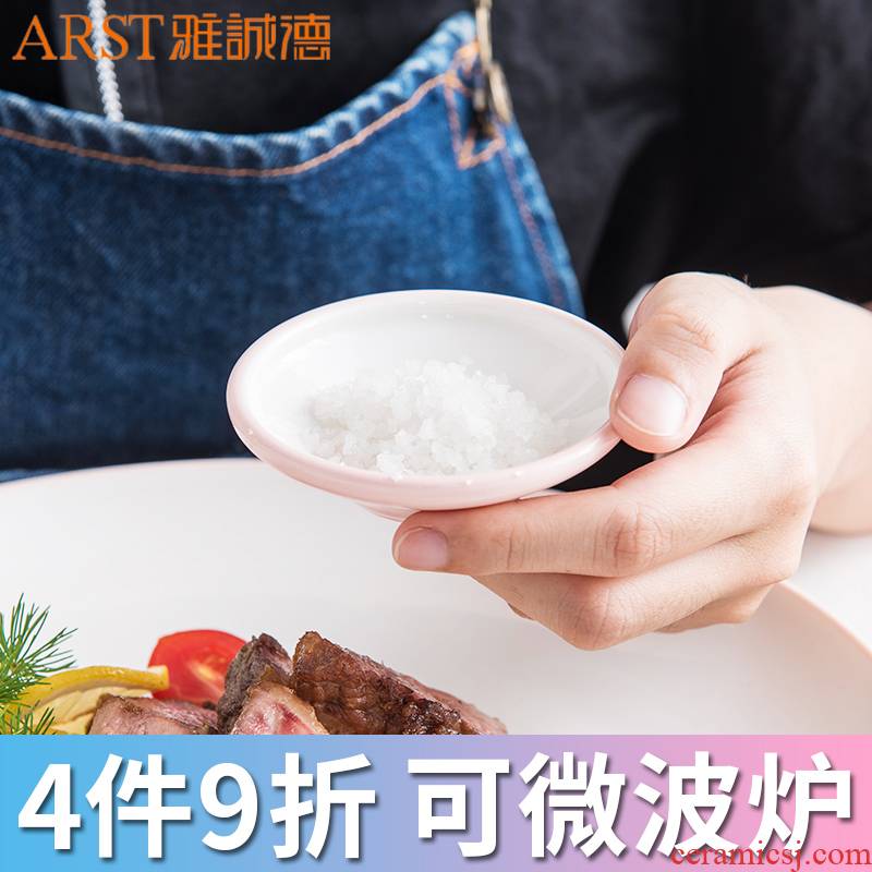 Ceramic household individuality creative small dishes, cheng DE ins dipping sauce dish to spit the ipads plate dish dishes