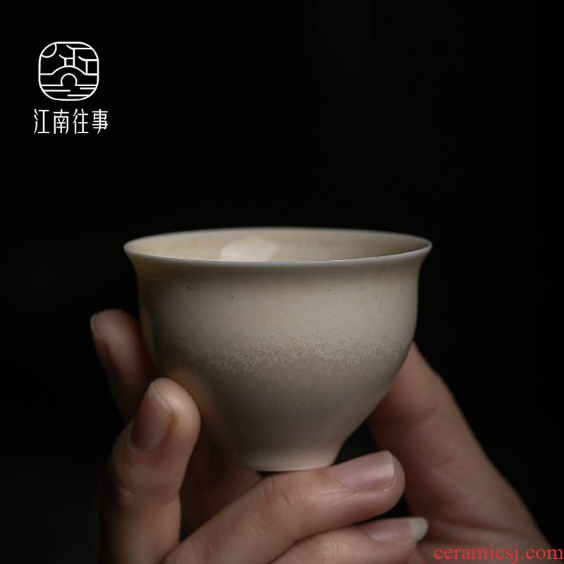 Jiangnan past Japanese kung fu tea sample tea cup noggin hand burn of zen cup ceramic bowl with a single dust