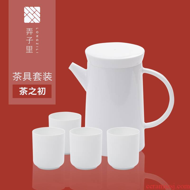 Big jingdezhen ceramic cool son kettle kung fu tea set household glass pot of white porcelain teapot teapot set