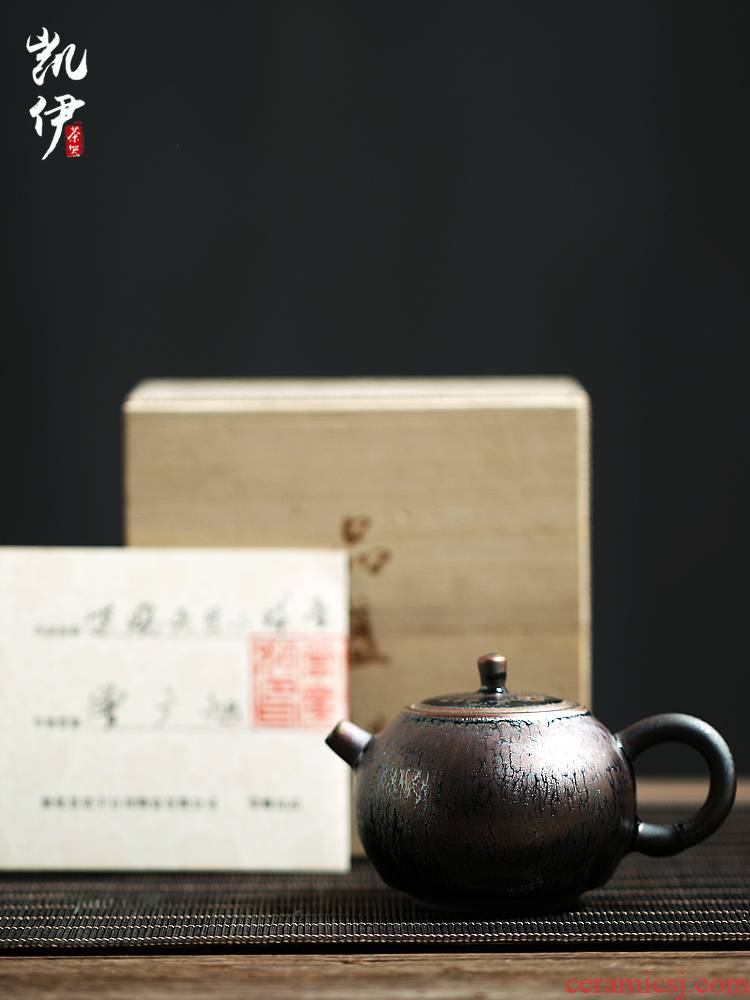 Kate/Zeng Guangxu manual temmoku up built the teapot lamp that kung fu xi shi pot teapot ceramic teapot