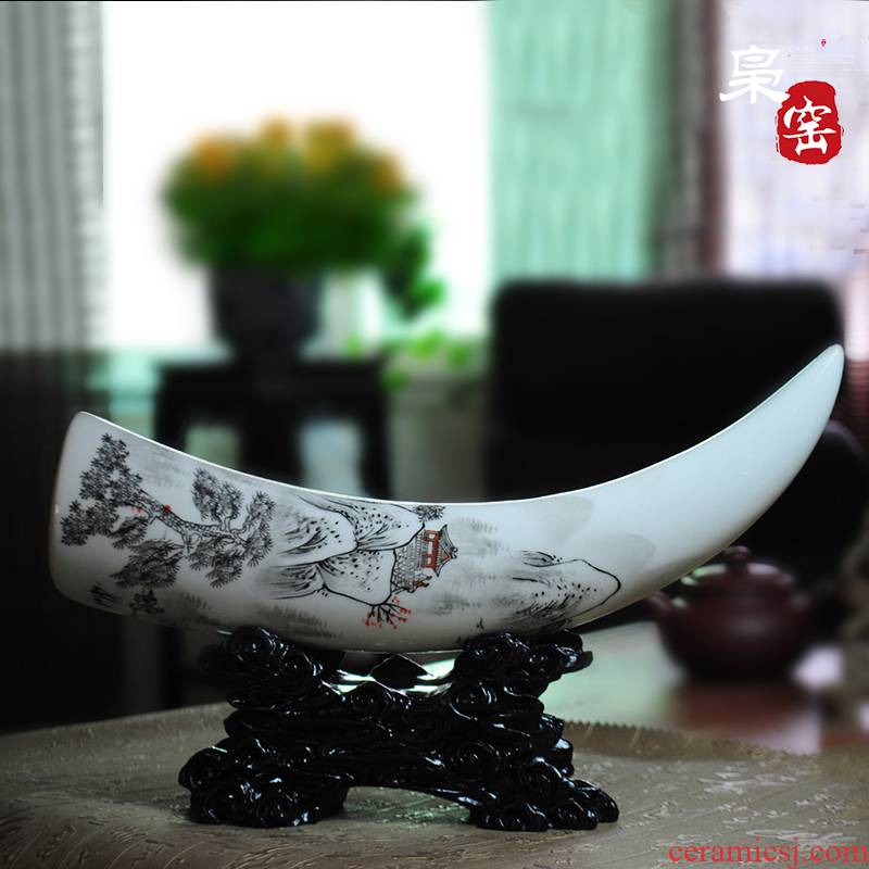 Jingdezhen imitation antique hand - made ceramic crafts sitting room adornment ornament rich ancient frame ivory furnishing articles