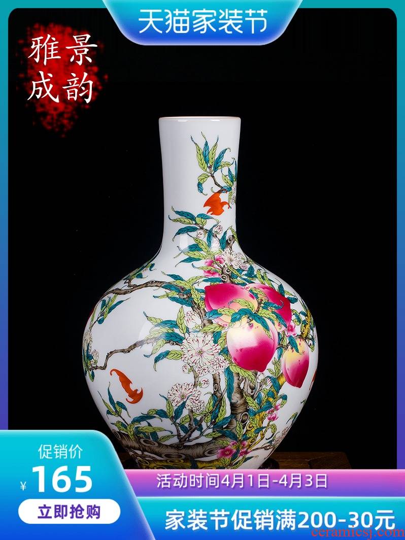 Jingdezhen porcelain ceramic new Chinese blue and white porcelain vase sitting room adornment is placed archaize porcelain arts and crafts