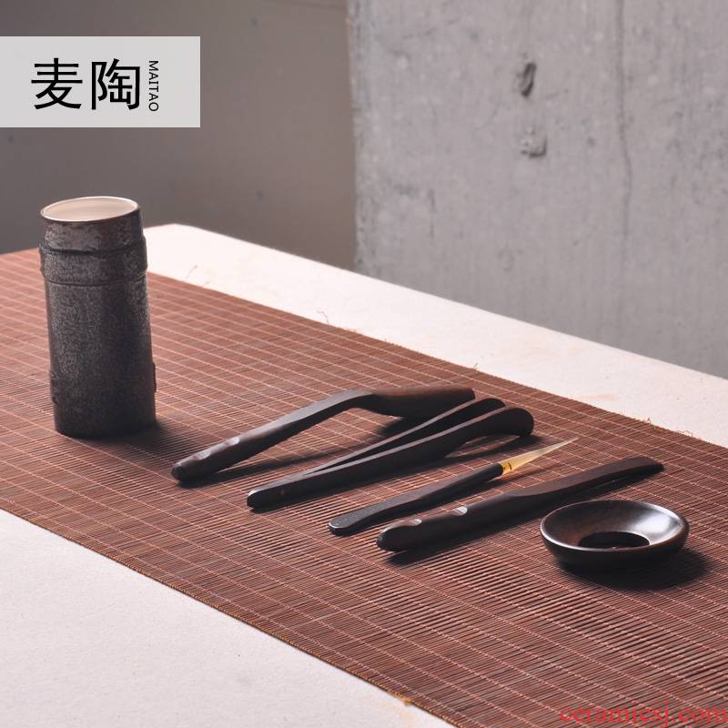 6 gentleman MaiTao up firewood kung fu tea tea with parts furnishing articles ChaZhen teaspoons of tea