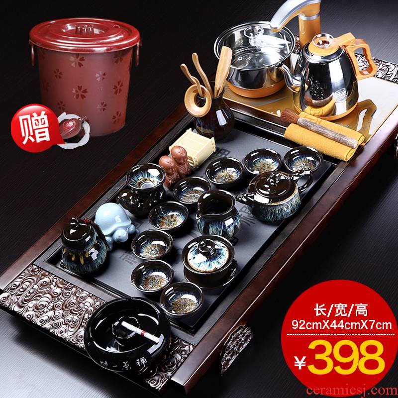 Tea tray Tea set automatic integrated household contracted office ceramic Tea set variable. A complete set of Tea cups