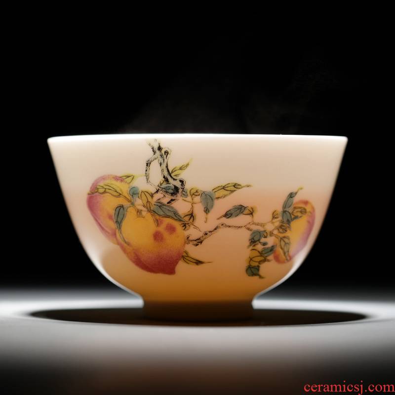 Restoring museum sanduo series masters cup single cups of jingdezhen ceramic cups domestic individual kung fu tea set