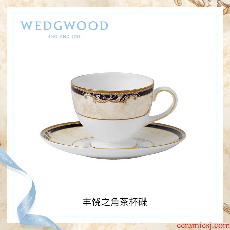 WEDGWOOD waterford WEDGWOOD the cornucopia disc ipads China cups small European - style key-2 luxury coffee cup cup saucer gift box