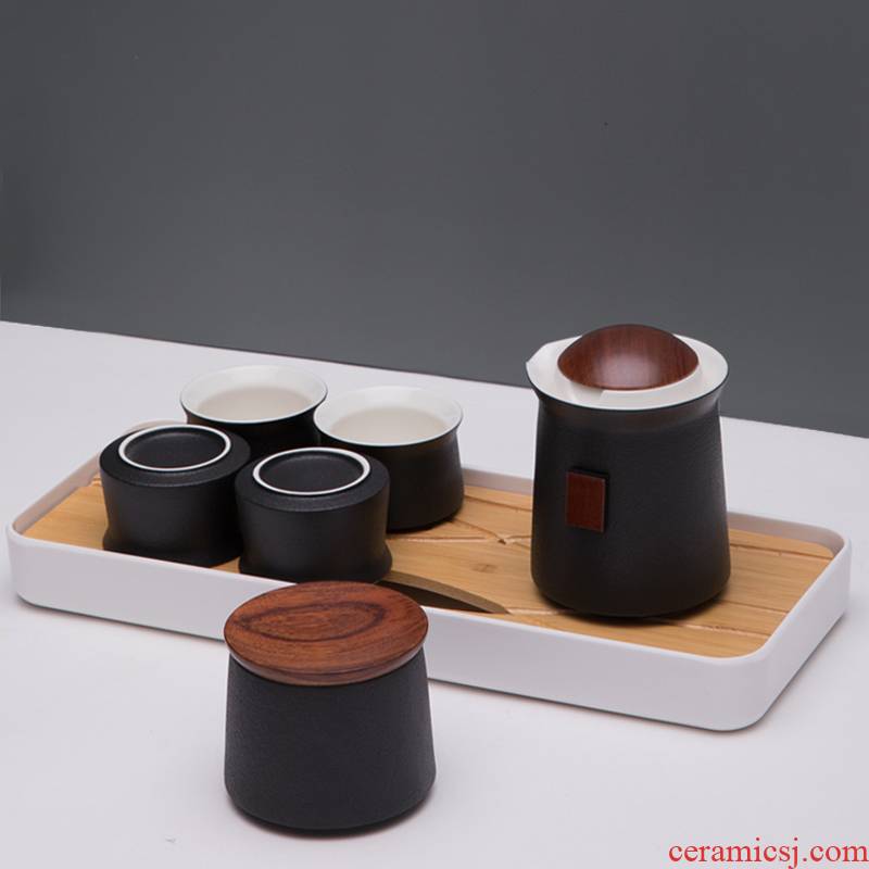 Porcelain heng tong ceramic portable package travel kung fu tea set qianhe crack cup teapot office gift boxes