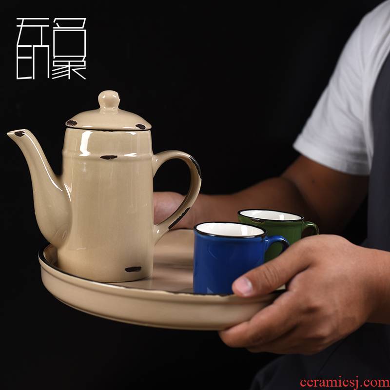 Ceramic cup cup suit overall glass tray table restoring ancient ways is the sitting room tea kettle complete glass teapot