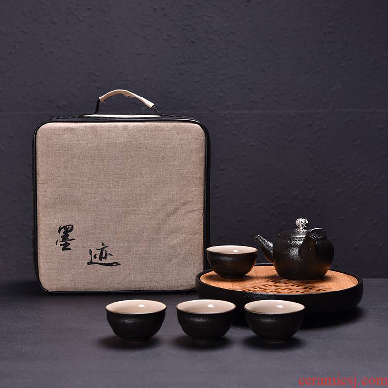 Kung fu tea set suit household ceramics filter tea small tea tray was Japanese contracted the teapot tea