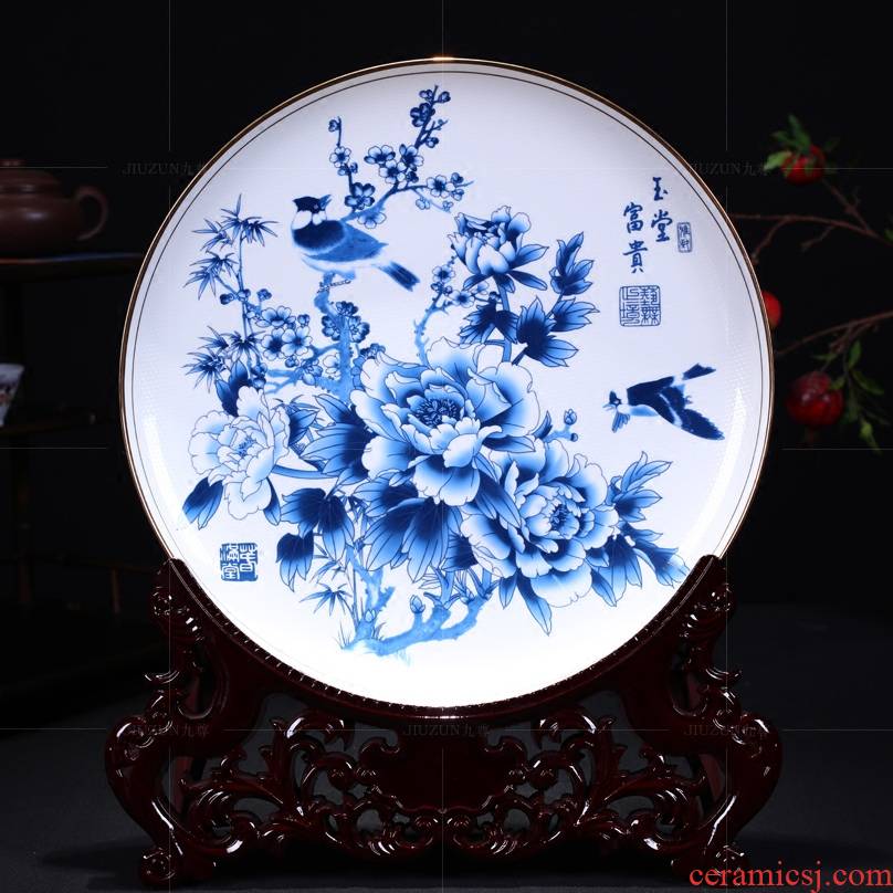 Jingdezhen ceramics decoration hanging dish of modern Chinese style living room see colour rich CV 18 sat dish dish handicraft