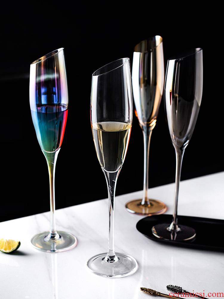 Porcelain color beautiful crystal glass of champagne cup home ideas colored goblet cocktail glass wine glass of red wine