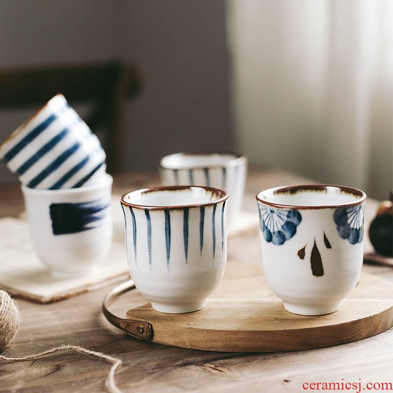 Tao soft vintage single Japanese hand - made ceramic cups tea cup of creative household contracted tea cups, sample tea cup
