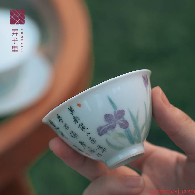 Get in large master cup kung fu tea set jingdezhen checking household sample tea cup built a single light tea cups