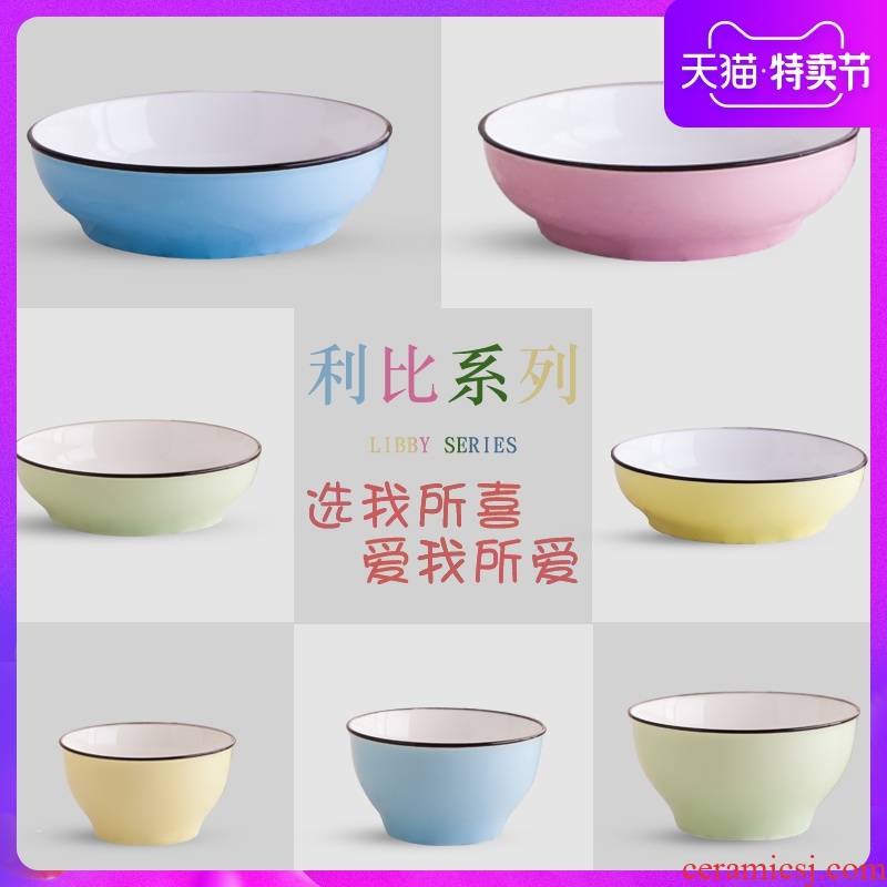 The Original color ceramic dish plate plate plate household creative west tableware liangpi fruit net deep expressions using red plate