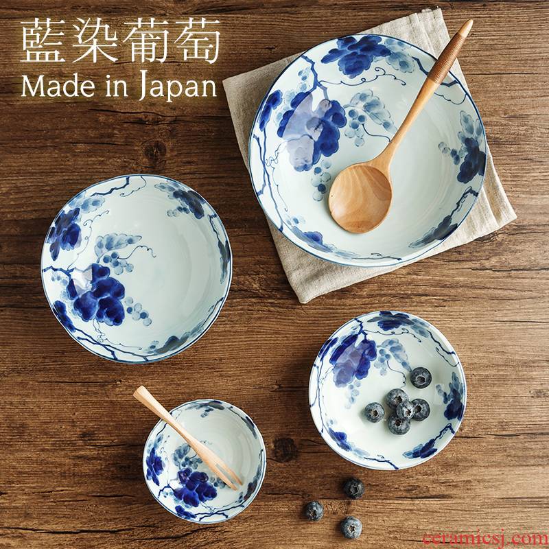 Porcelain tableware under the glaze made pottery bowls imported from Japan Japanese large soup bowl rainbow such use creative flavor bowl bowl of soup bowl