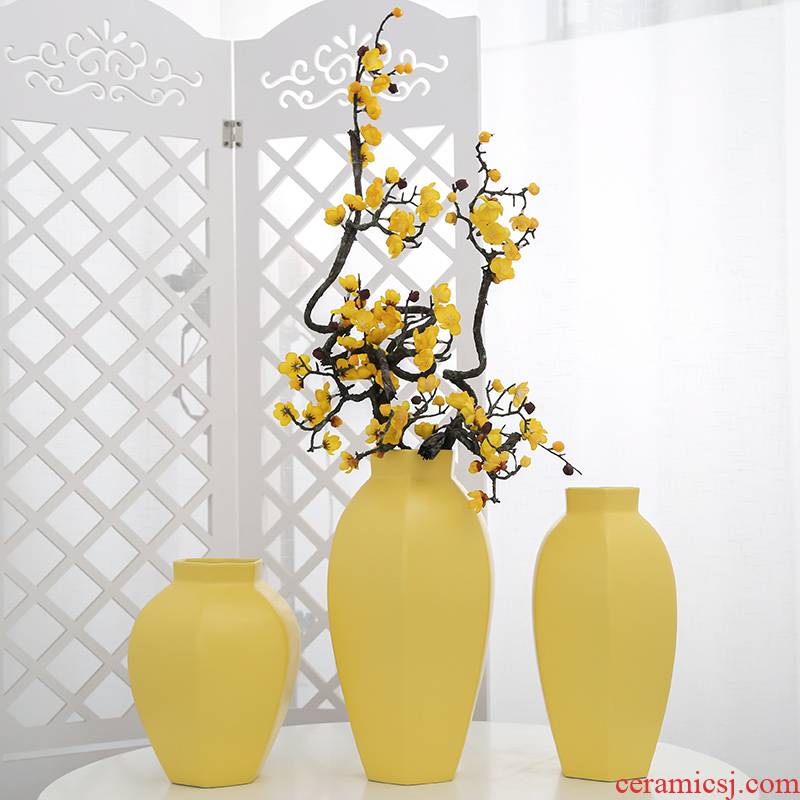 Ceramic vase mesa simulation artificial flowers flower arrangement home sitting room adornment office furnishing articles table decoration ideas
