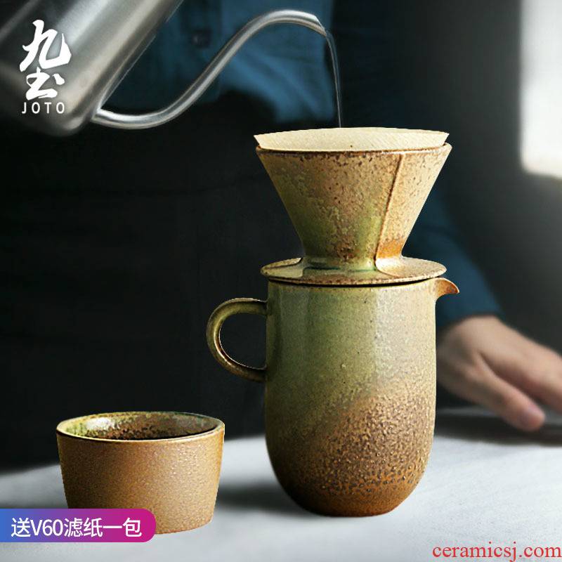 About Nine soil Polaris hand drip coffee filter cup type ceramic its its V60 small hand blunt filter paper filter coffee appliances