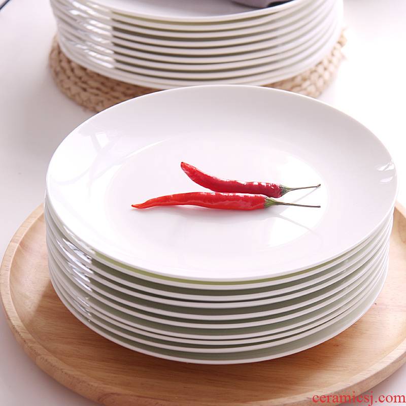 6 0 creative the only white, cold dish vegetable dishes household contracted 10 flat ceramic plate plate plate