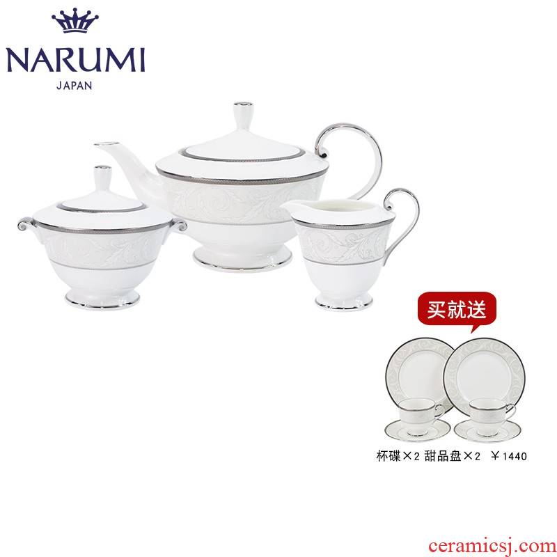 Japan NARUMI/sound sea Nocturne afternoon tea pot + milk pot, sugar pot ipads China 50685