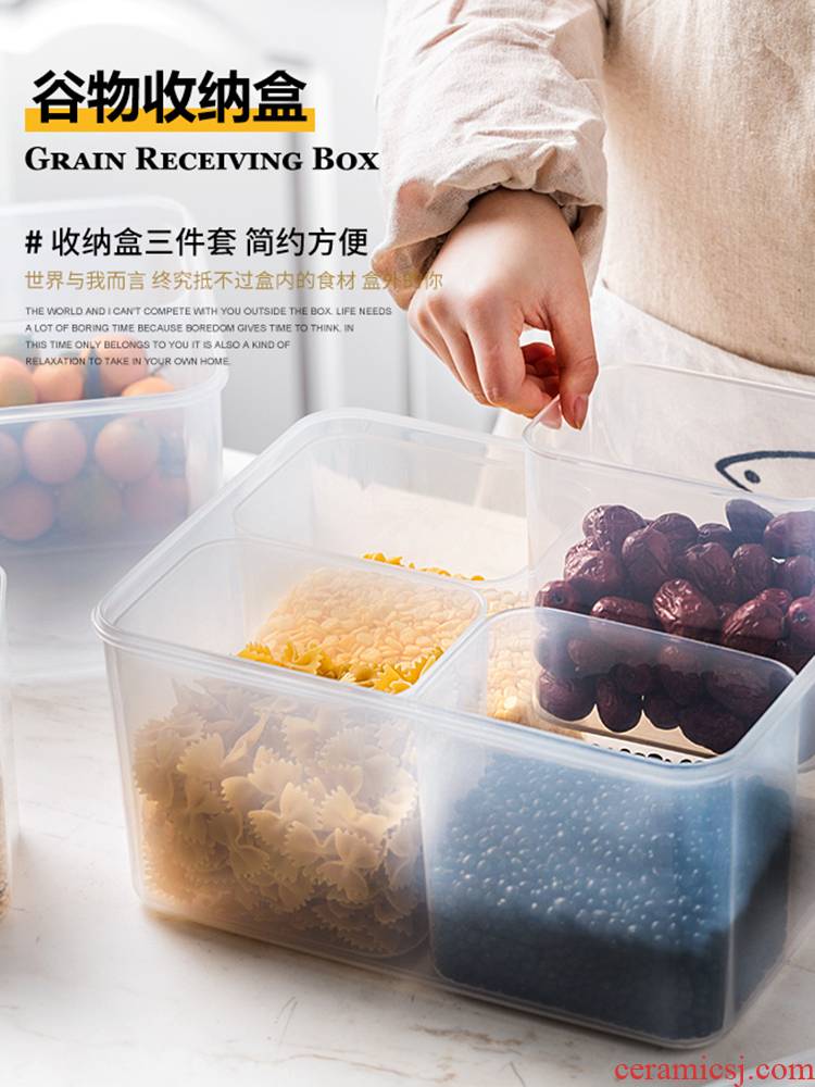Porcelain color beauty portable sealing preservation box frame with cover household kitchen grain receive a case dry goods store content box