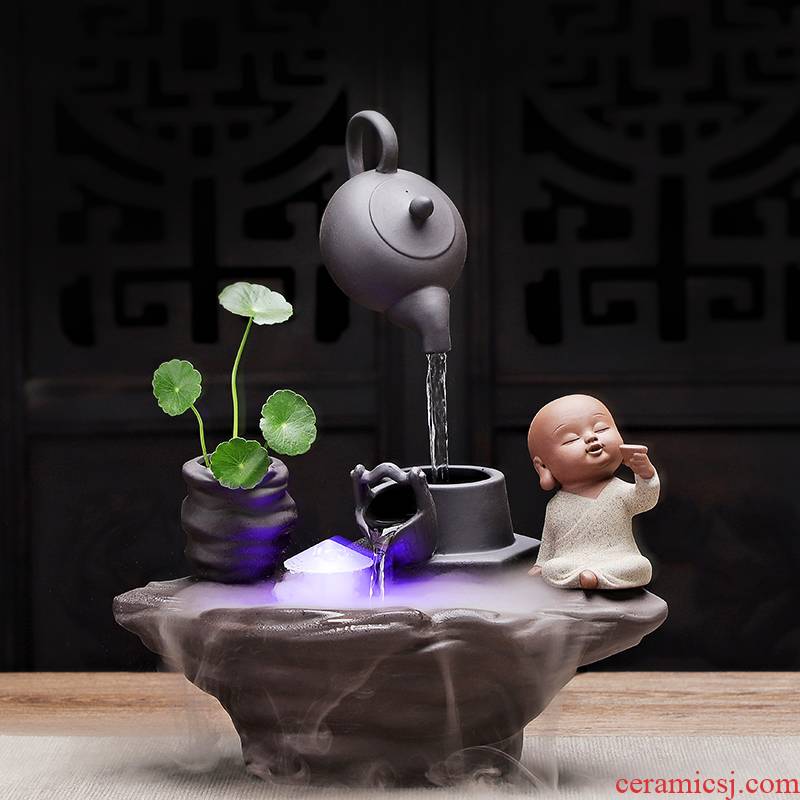 Creative humidifier water lucky feng shui living room and office of ceramic household crafts are the opened a housewarming gift