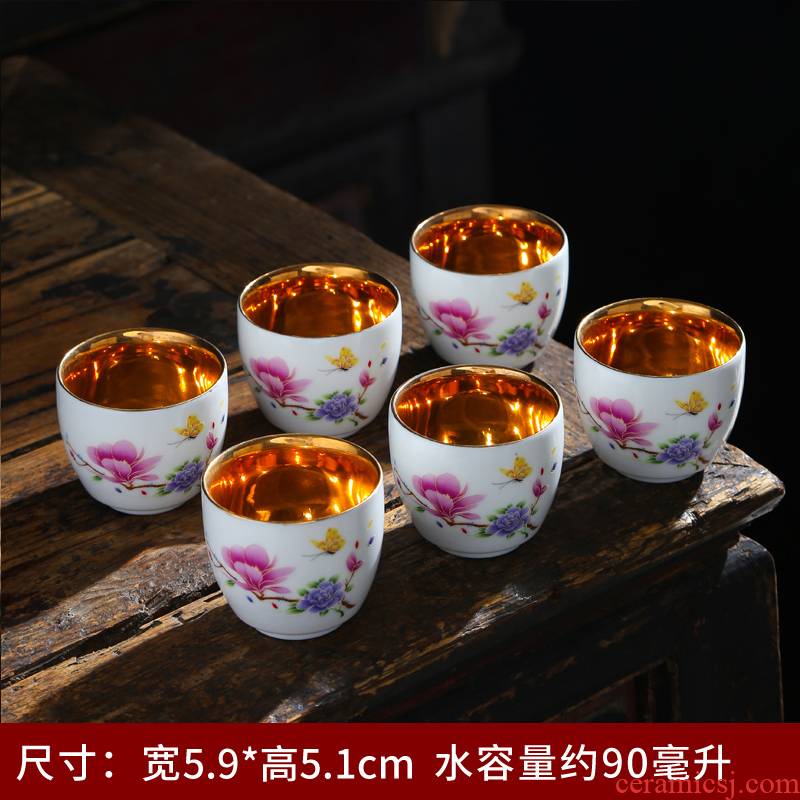 Kung fu small single CPU dehua white porcelain cups suet jade ceramic custom move masters cup home only sample tea cup
