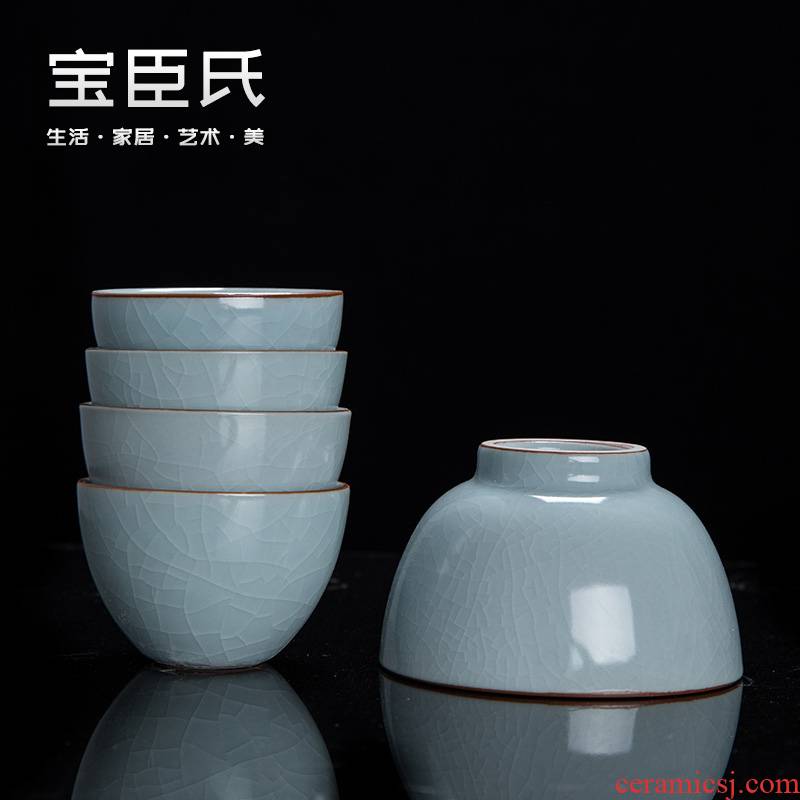 Ceramic kung fu tea cup your up BaiCai noggin hat to tea cup master single cup, bowl sample tea cup tea sets