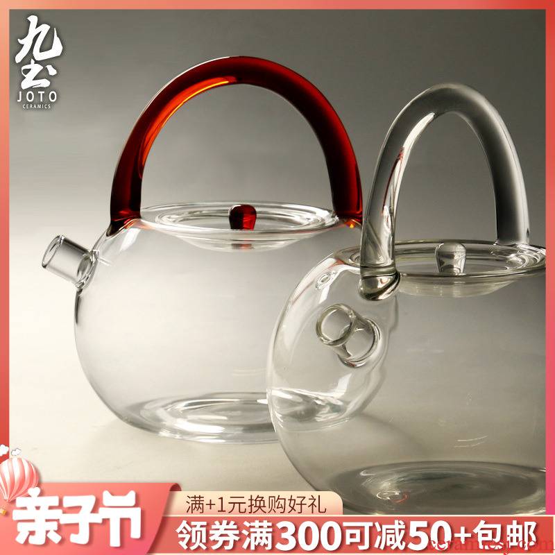 About Nine soil manual boiled tea kettle pot of thickening Pyrex glass girder electrical TaoLu cooking pot pot of kung fu tea set