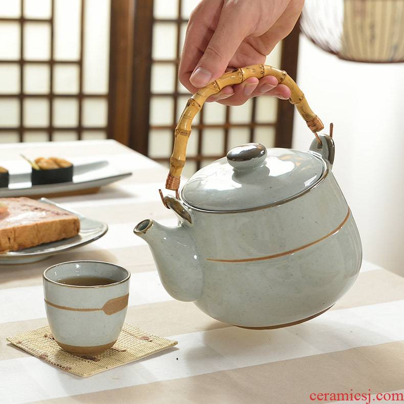 Three ceramic teapot cup pot Three - piece household set tea service seafood pot girder cold bottle of single pot of tea kettle