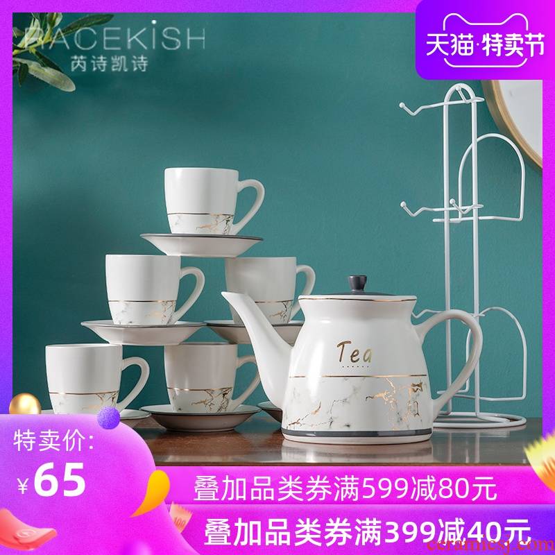 Ceramic large teapot heat - resistant single pot home filtration teapot cold KaiShuiHu large - capacity cold coffee pot, kettle