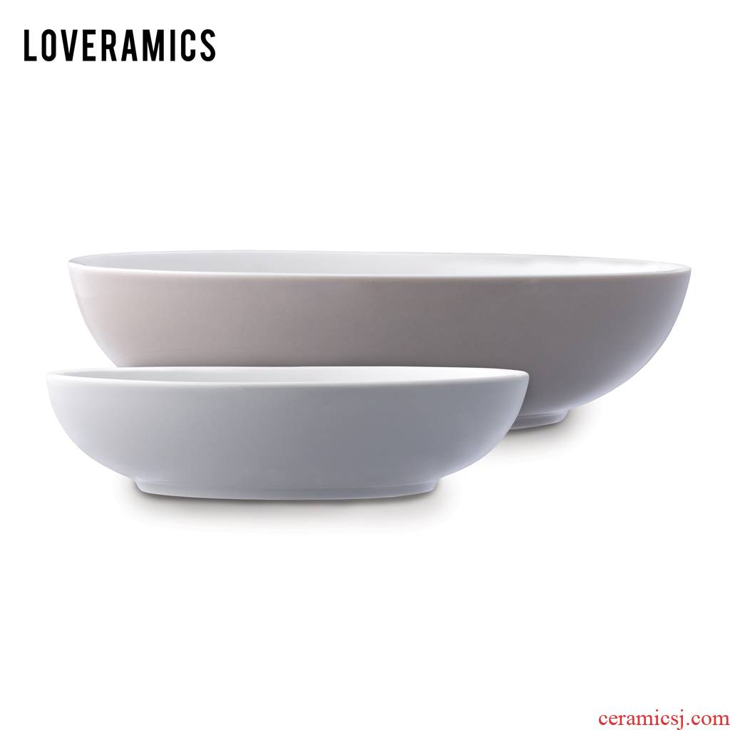 Loveramics love Mrs Er - go! (gray) household ceramics tableware Shared soup plate 4 times
