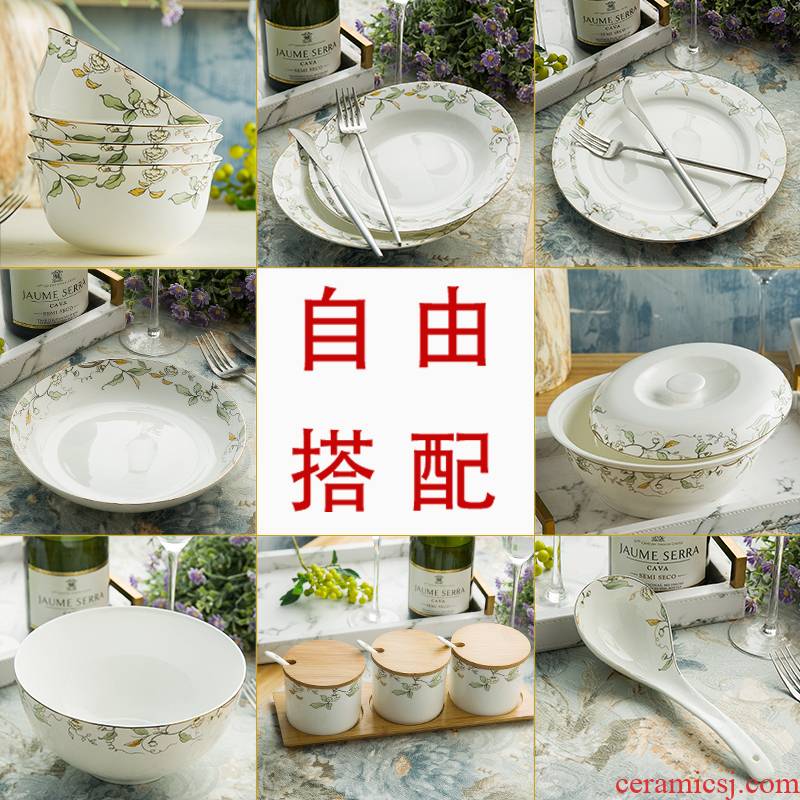 Bowl dish home eating western - style silverware single adult ceramic dishes large 4.5 inch 6 inches of rice bowls rainbow such use