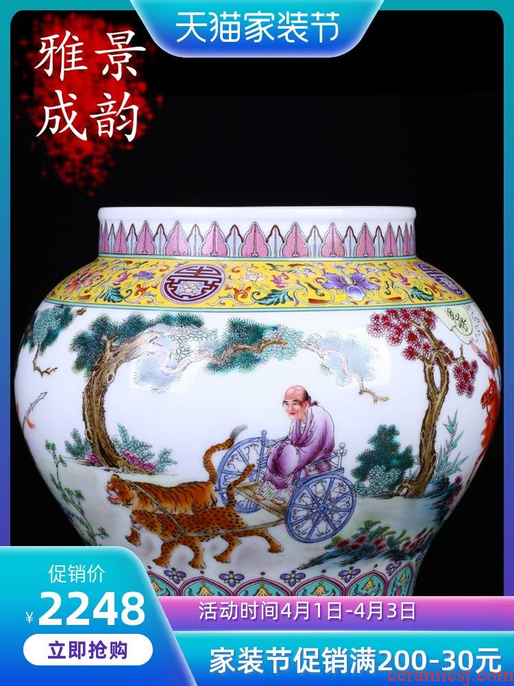 Jingdezhen ceramic porcelain vase wedding gift archaize of new Chinese style restoring ancient ways furnishing articles of handicraft decorative vase