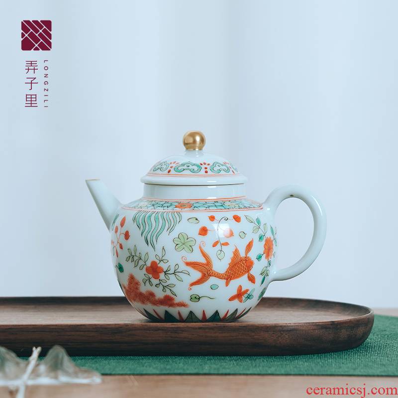 The Get hand in hand a single large teapot jingdezhen pitcher tea kung fu tea set of purple clay teapot