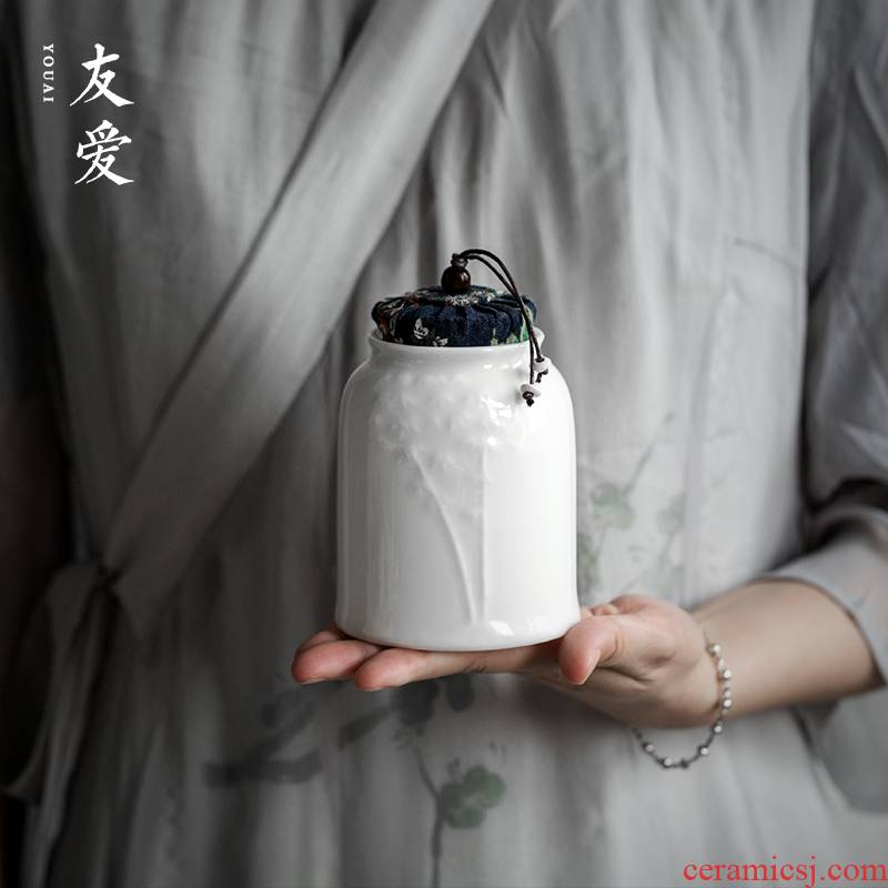 Love white porcelain tea pot portable travel ceramic seal tank mini small tea gift boxes