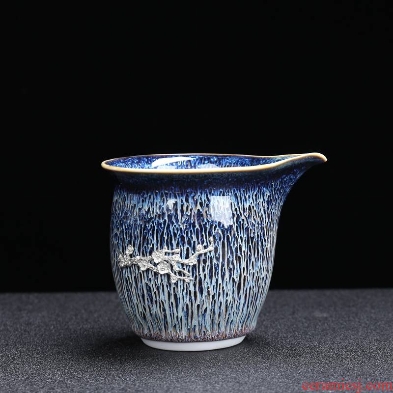 Poly real (sheng jingdezhen built lamp that large tea sea ceramics fair keller temmoku glaze kung fu tea accessories device and a cup of tea