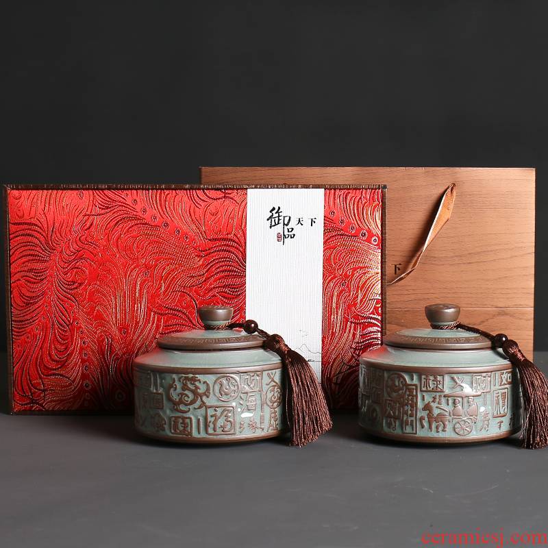 Tea packaging new general empty box Tea, white Tea half jins to sealing ceramic Tea pot customization
