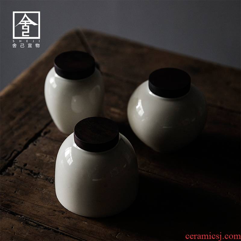 Japanese porcelain ceramic POTS sealed tank, jingdezhen tea warehouse storage tanks moistureproof tea caddy fixings household