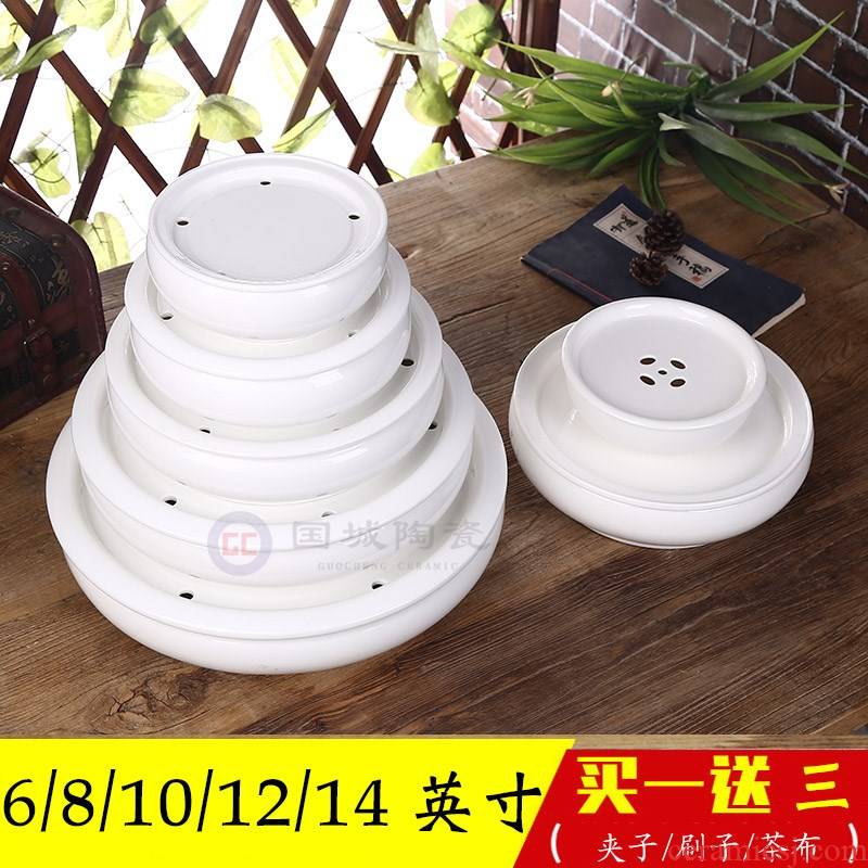 White ceramic large round water large ground water storage disc round porcelain ipads porcelain contracted White small mini