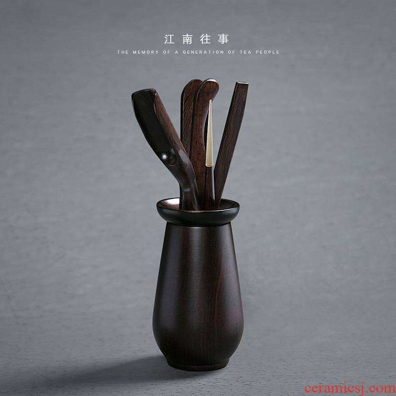 Jiangnan ebony past 6 gentleman kung fu tea tea accessories ceramics office home tea tools combination