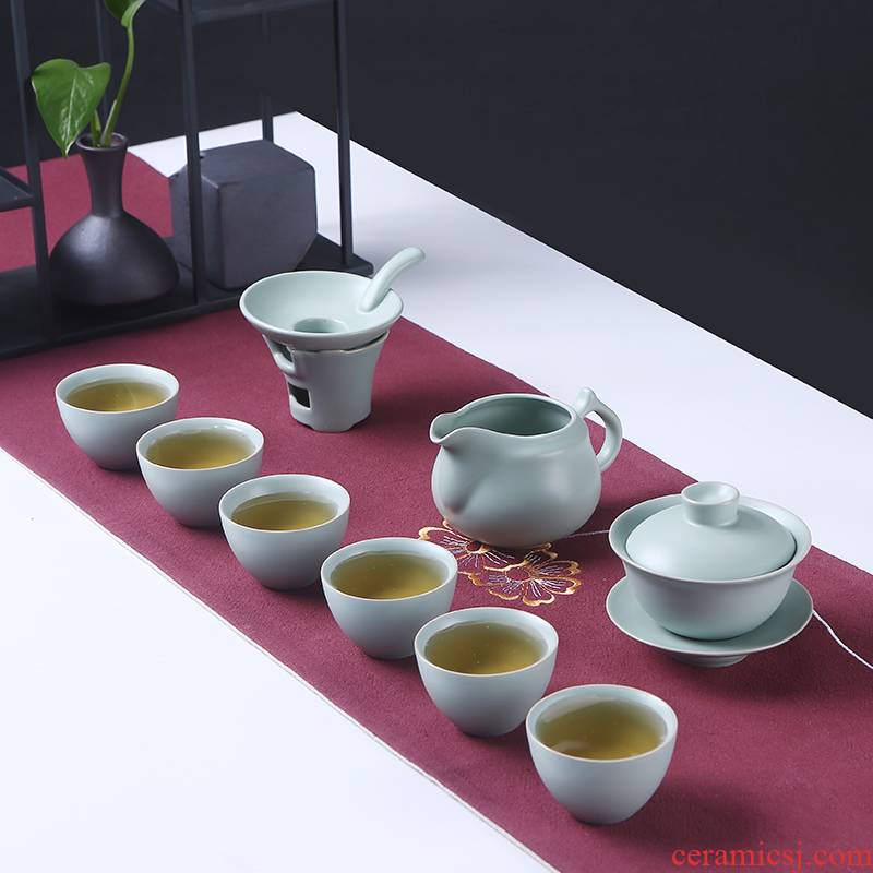 Start your up crack kung fu tea tea set ceramic ice small set of your porcelain teacup tureen whole household gift box